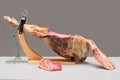 Spanish ham. Jamon Serrano Royalty Free Stock Photo