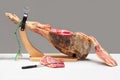 Spanish ham. Jamon Serrano Royalty Free Stock Photo