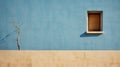 Spanish High-tech Architecture: A Window Next To A Blue Wall