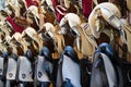 Spanish horse riding school saddles Royalty Free Stock Photo