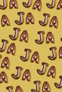 Spanish interjection ja ja ja for laughter Royalty Free Stock Photo