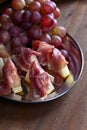 Spanish jamon with melon Royalty Free Stock Photo