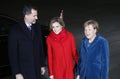 Spanish King Felipe VI, Queen Letizia, Chancellor Angela Merkel