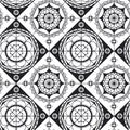 Spanish lace mosaic seamless pattern