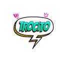 Spanish language comic text sound pop art