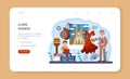 Spanish learning web banner or landing page. Language school Royalty Free Stock Photo