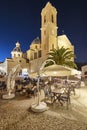 Spanish mediterranean picturesque village of Altea. Historic center by night Royalty Free Stock Photo