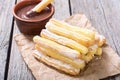 Spanish and mexican dessert churros Royalty Free Stock Photo