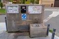 Spanish motorhome aire service point with water and waste disposal in the town of Elciego, Alava, Basque Country, Spain