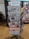 Spanish newspapers on display - referendum Royalty Free Stock Photo