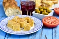 Spanish omelet, olives and tinto de verano