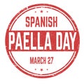 Spanish paella day sign or stamp