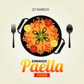 Spanish Paella Day Vector Illustration