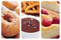 Spanish pastries collage Royalty Free Stock Photo