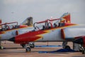 The Spanish Patrulla ÃÂguila Eagle Patrol aerobatic display team Royalty Free Stock Photo