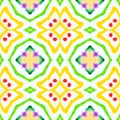 Seamless Watercolor Spanish Pattern.