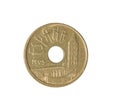 Spanish peseta coin Royalty Free Stock Photo