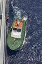 A Spanish Pilot boarding a Seismic Vessel standing by outside Las Palmas Port on the island of Las Palmas.