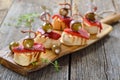 Spanish appetizers with anchovy fillets
