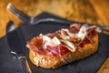 Spanish pintxo or pincho, montadito and tapas, from Basque Count Royalty Free Stock Photo