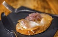 Spanish pintxo or pincho, montadito and tapas, from Basque Count Royalty Free Stock Photo