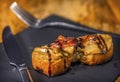 Spanish pintxo or pincho, montadito and tapas, from Basque Count Royalty Free Stock Photo