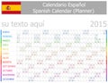 2015 Spanish Planner-2 Calendar with Horizontal Months