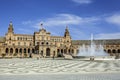 Spanish Plaza in Seville, Spain Royalty Free Stock Photo