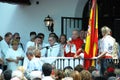 Spanish priest giving sermon, Marbella.