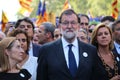 Spanish prime minister Mariano Rajoy at manifestation against terrorism