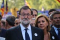 Spanish prime minister Mariano Rajoy at manifestation against terrorism