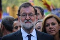 Spanish prime minister Mariano Rajoy at manifestation against terrorism