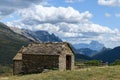 Spanish Pyrenees mountain landscape village Royalty Free Stock Photo