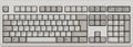 Spanish qwerty SP layout keyboard. Grey