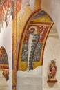 Spanish romanesque art. Sant Joan de Boi church. Arch detail Royalty Free Stock Photo