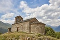 Spanish romanesque art. Sant quirc de durro church. Boi Royalty Free Stock Photo