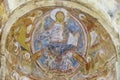 Spanish romanesque pantocrator image. Sant Climent de Taull apse Royalty Free Stock Photo