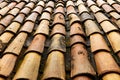 Spanish roof tiles in Cardona, Spain Royalty Free Stock Photo