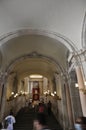 Spanish Royal Palace interior Staircase Architecture from Madrid City. Spain. Royalty Free Stock Photo