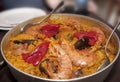 Spanish seafood paella