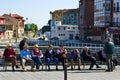 Spanish seniors on the bench