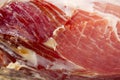 Spanish Serrano Ham Jamon cut Royalty Free Stock Photo