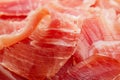 Spanish Serrano Ham Jamon sliced Royalty Free Stock Photo