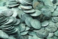 Spanish Silver coins recovered from the ocean floor