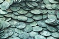 Spanish Silver coins recovered from the ocean floor