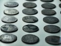 Spanish Silver coins recovered from the ocean floor