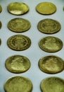 Spanish Silver gold coins recovered from the ocean floor Royalty Free Stock Photo
