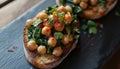 Spanish Spinach And Chickpeas Tapas Royalty Free Stock Photo