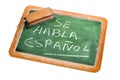 Spanish is spoken Royalty Free Stock Photo