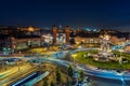 Spanish Square aerial view in Barcelona, Spain